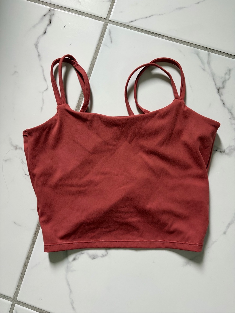 Double-Strap Twist Back Crop - Rust - Picture 3 of 5